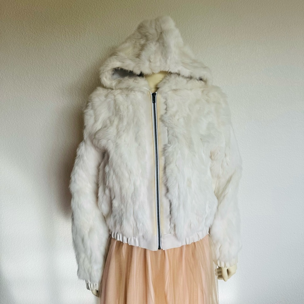 Rabbit Fur Hood Jacket